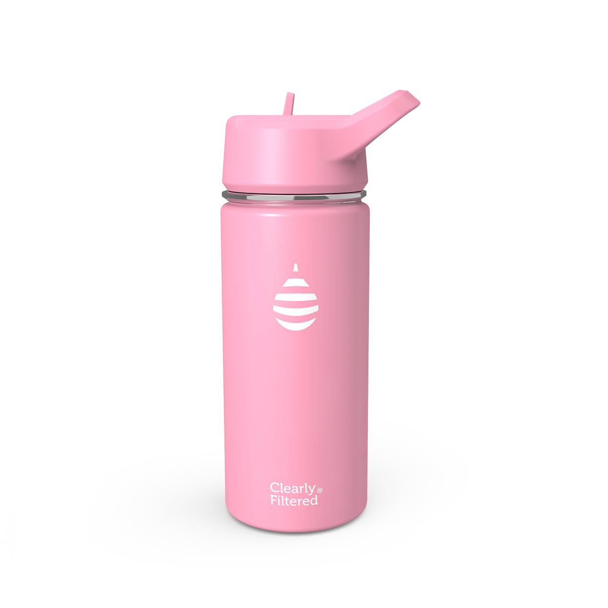 Clearly Filtered Water Bottle | Removes 200+ Contaminants, Double-Wall Insulated Stainless Steel, BPA/BPS Free, Phthalate Free, Filters Flouride Lead Chlorine (16oz, Sky Blue)