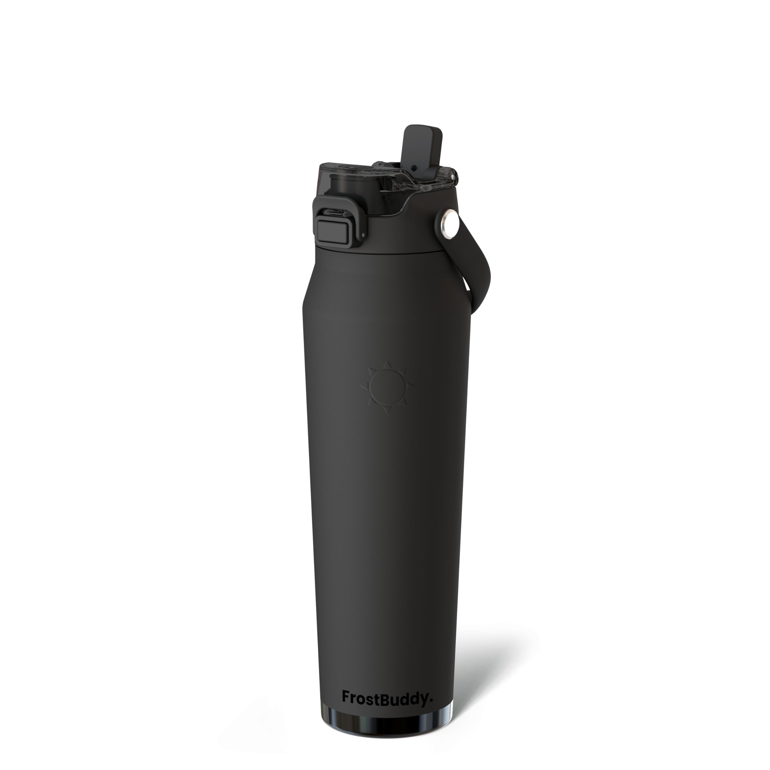 Frost Buddy 16oz Insulated Water Bottle with Straw & Chug Lid | Leak-Proof Stainless Steel | 24-Hours Cold | Sweat-Proof, Cup Holder Friendly | Ideal for Gym, Travel, Sports & Everyday Hydration