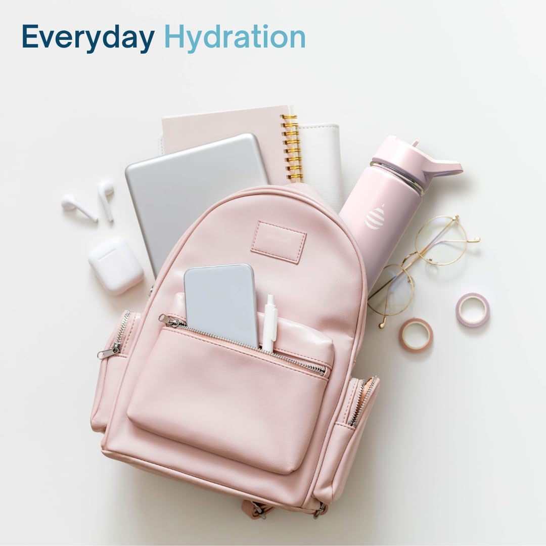 Clearly Filtered Water Bottle | Removes 200+ Contaminants, Double-Wall Insulated Stainless Steel, BPA/BPS Free, Phthalate Free, Filters Flouride Lead Chlorine (16oz, Sky Blue)