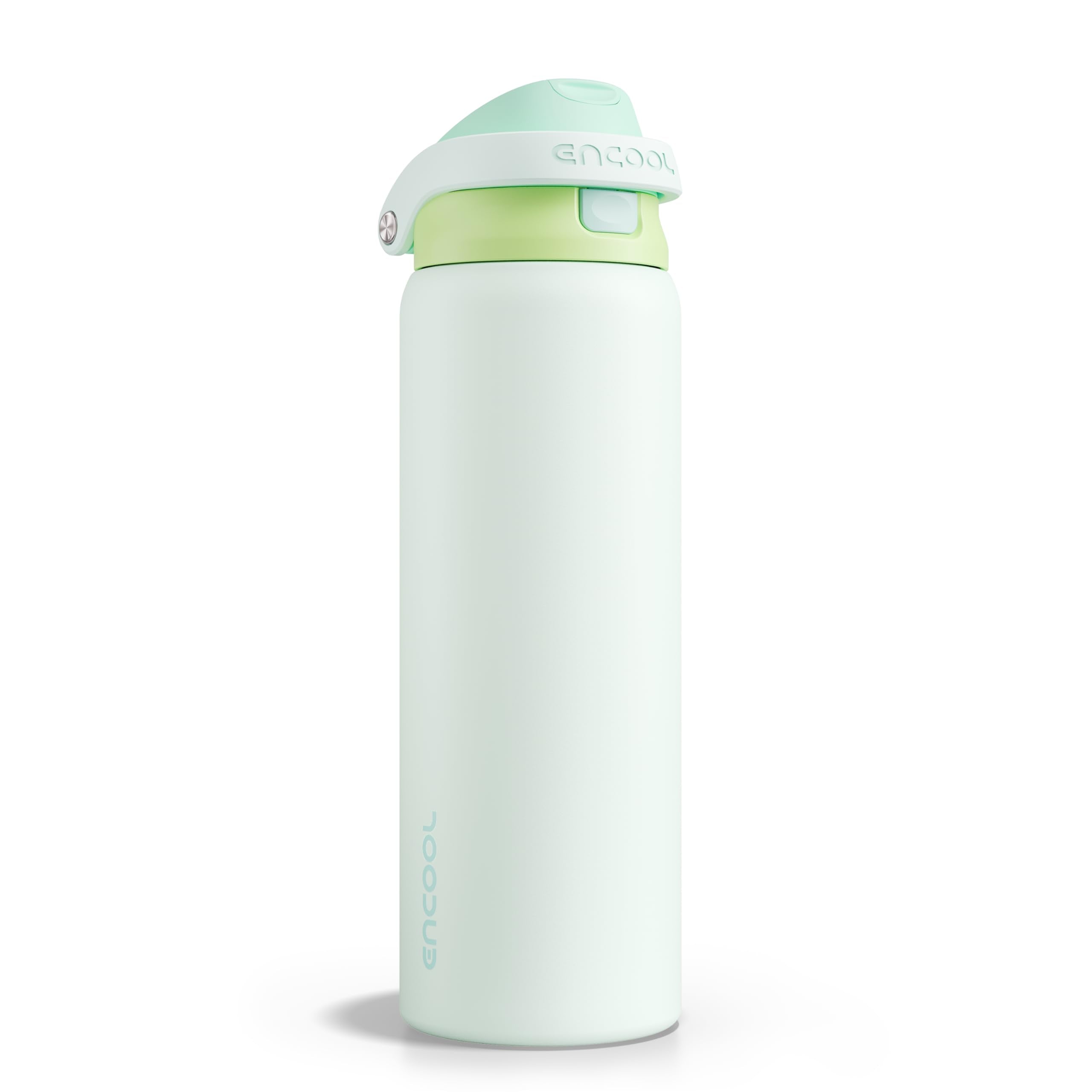 ENCOOL Leakproof Insulated Water Bottle with Straw Dual-Sip Water Bottle Bag-Safe Design for Work, Commute & Gym – Keeps Drinks Cold All Day, 24 oz, Powder Blue