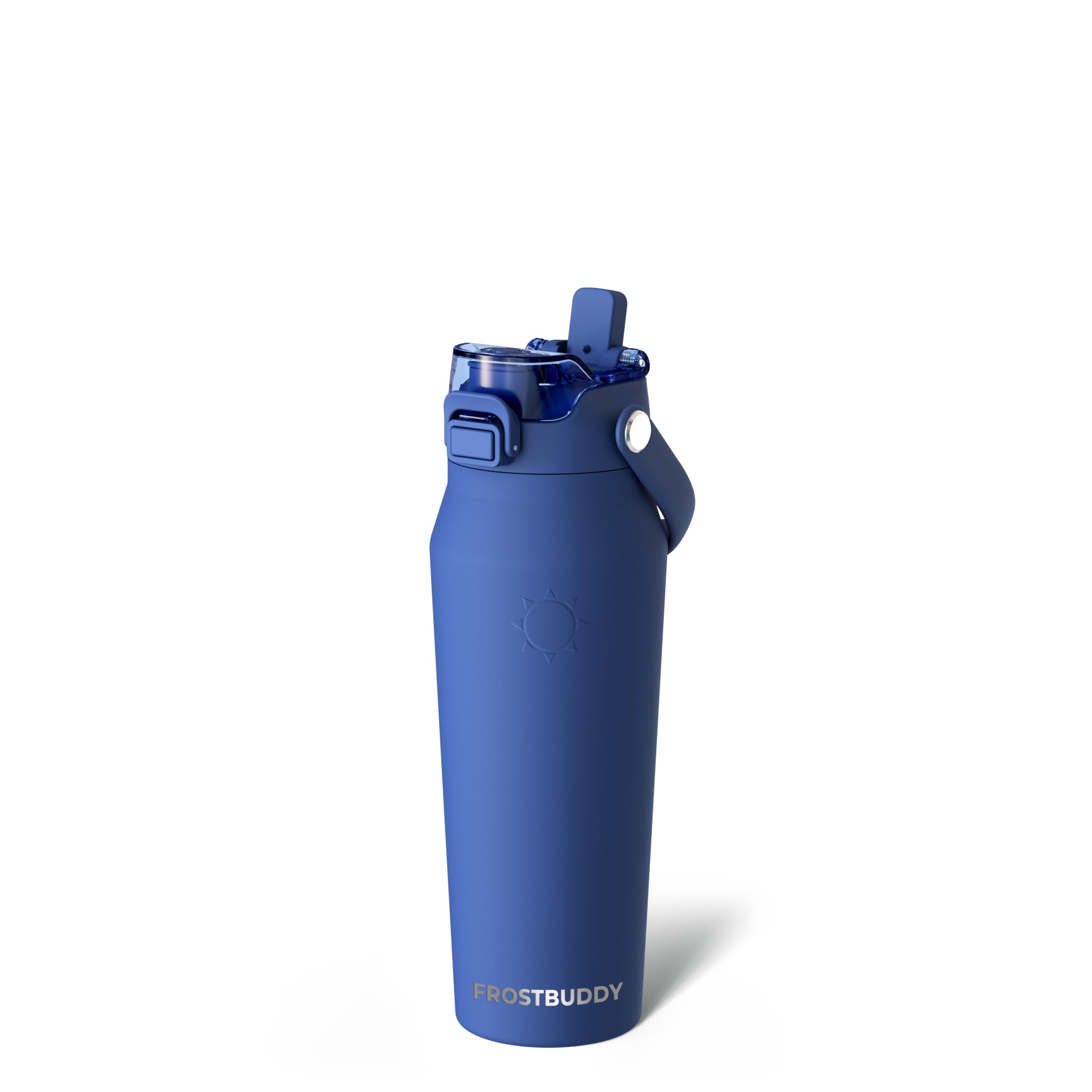 Frost Buddy 16oz Insulated Water Bottle with Straw & Chug Lid | Leak-Proof Stainless Steel | 24-Hours Cold | Sweat-Proof, Cup Holder Friendly | Ideal for Gym, Travel, Sports & Everyday Hydration
