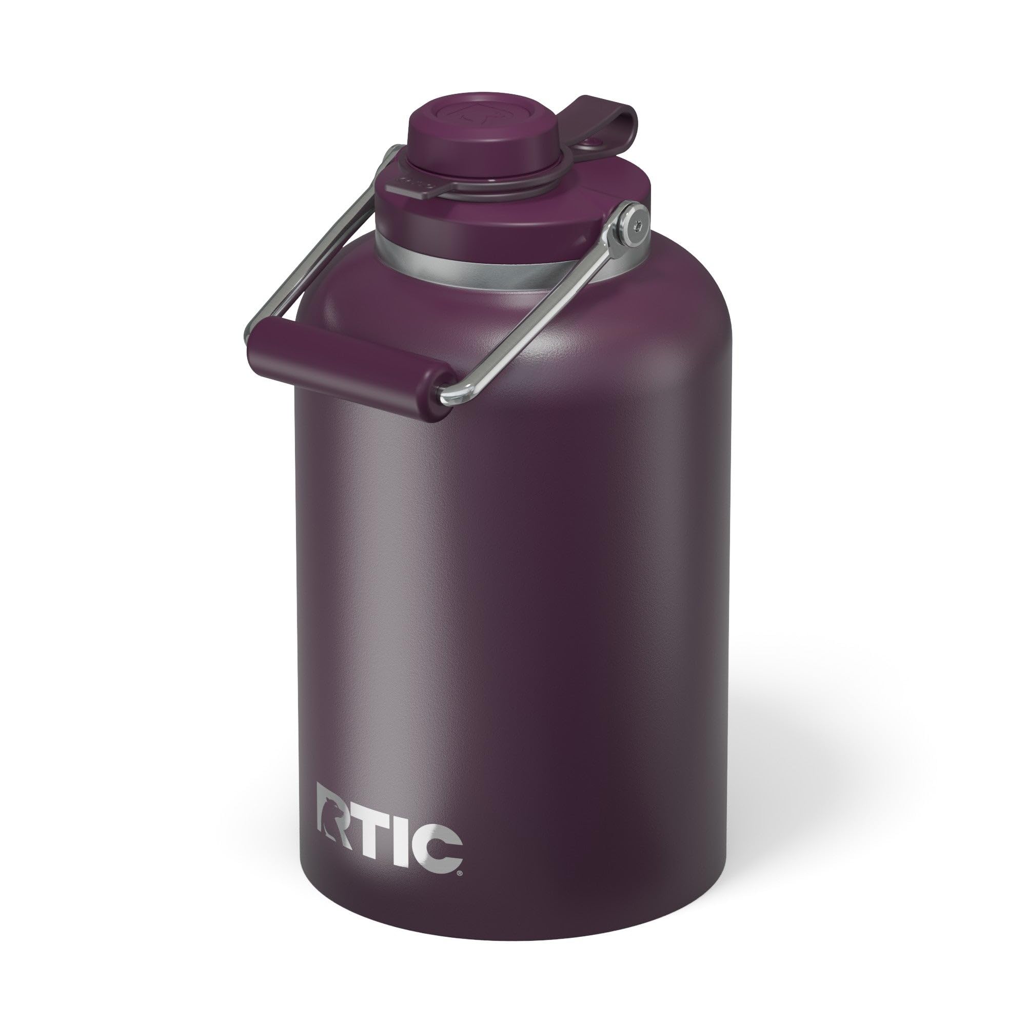 RTIC 1 Gallon Outback Jug, Stainless Steel, Ceramic Lined Insulated Water Bottle with Lid and Handle, BPA-Free, Double Wall Vacuum Insulation, Graphite