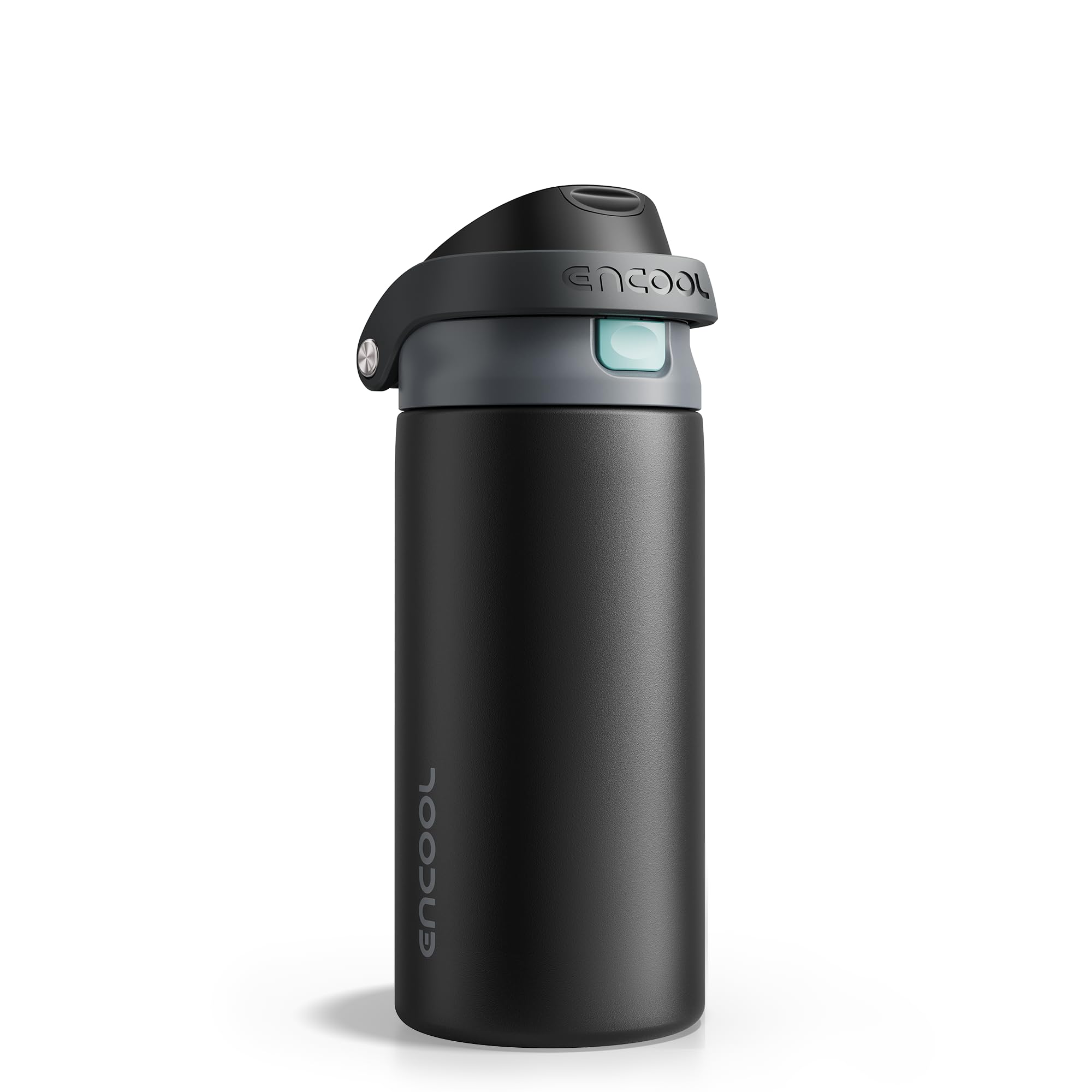 ENCOOL Leakproof Insulated Water Bottle with Straw Dual-Sip Water Bottle Bag-Safe Design for Work, Commute & Gym – Keeps Drinks Cold All Day, 24 oz, Powder Blue