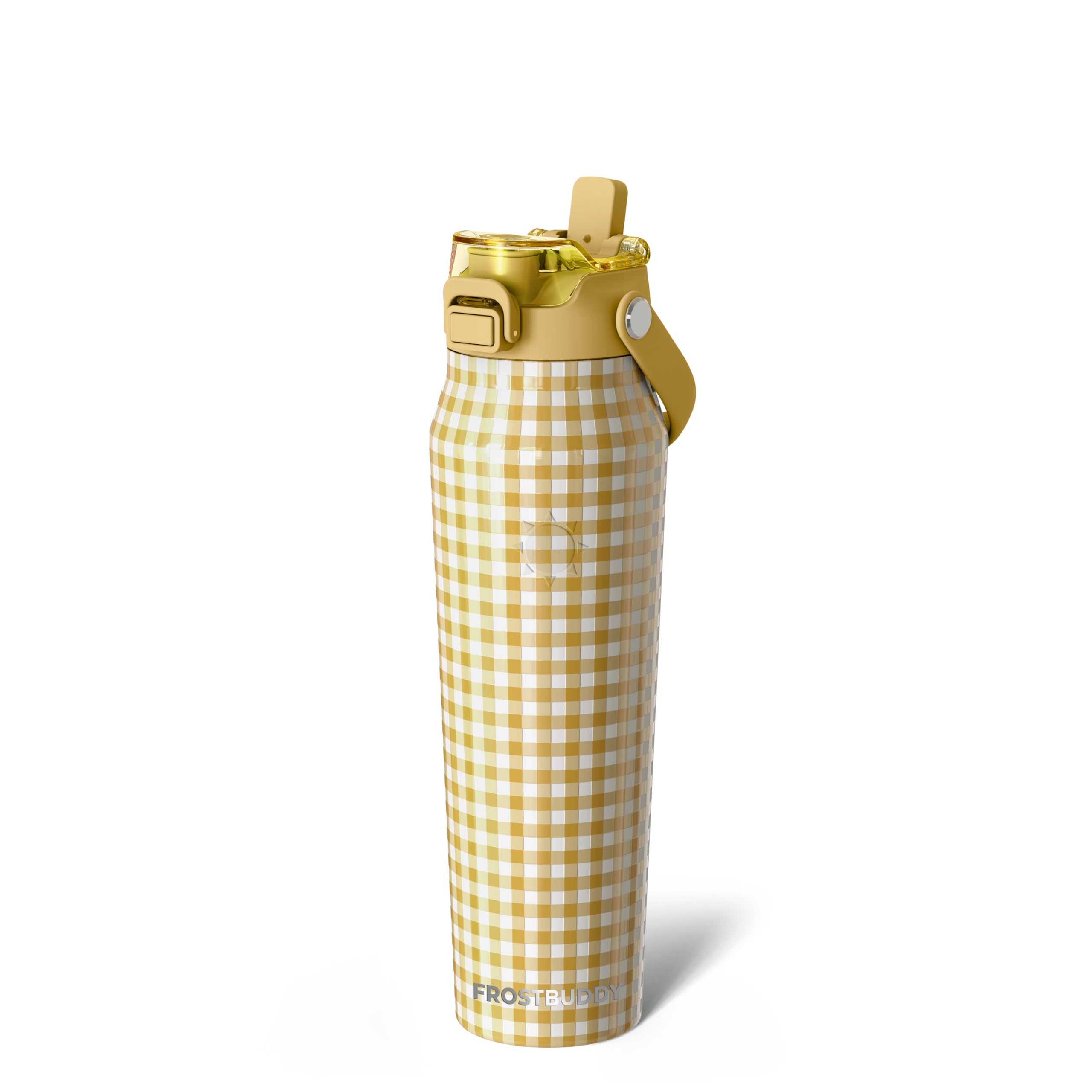 Frost Buddy 16oz Insulated Water Bottle with Straw & Chug Lid | Leak-Proof Stainless Steel | 24-Hours Cold | Sweat-Proof, Cup Holder Friendly | Ideal for Gym, Travel, Sports & Everyday Hydration