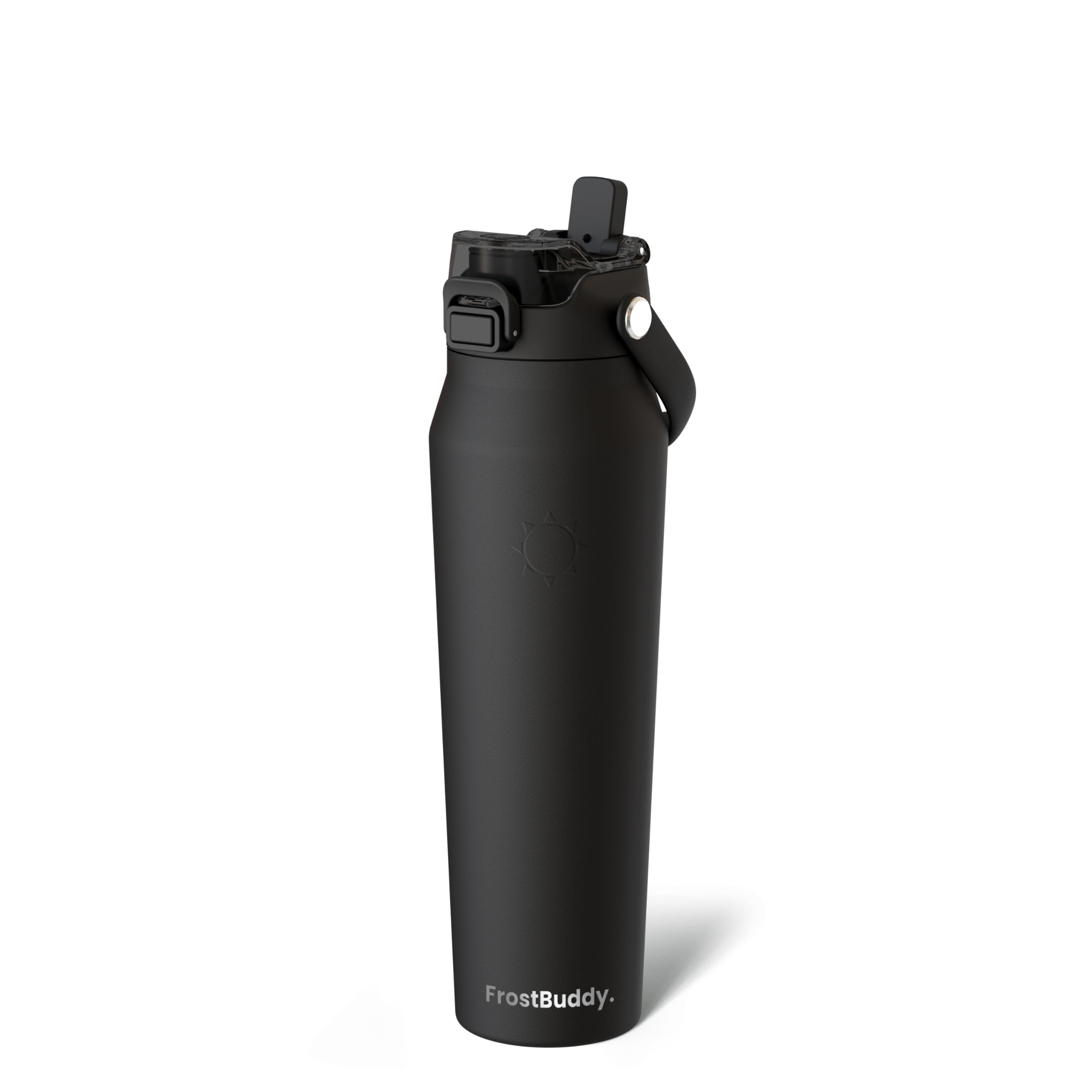 Frost Buddy 16oz Insulated Water Bottle with Straw & Chug Lid | Leak-Proof Stainless Steel | 24-Hours Cold | Sweat-Proof, Cup Holder Friendly | Ideal for Gym, Travel, Sports & Everyday Hydration