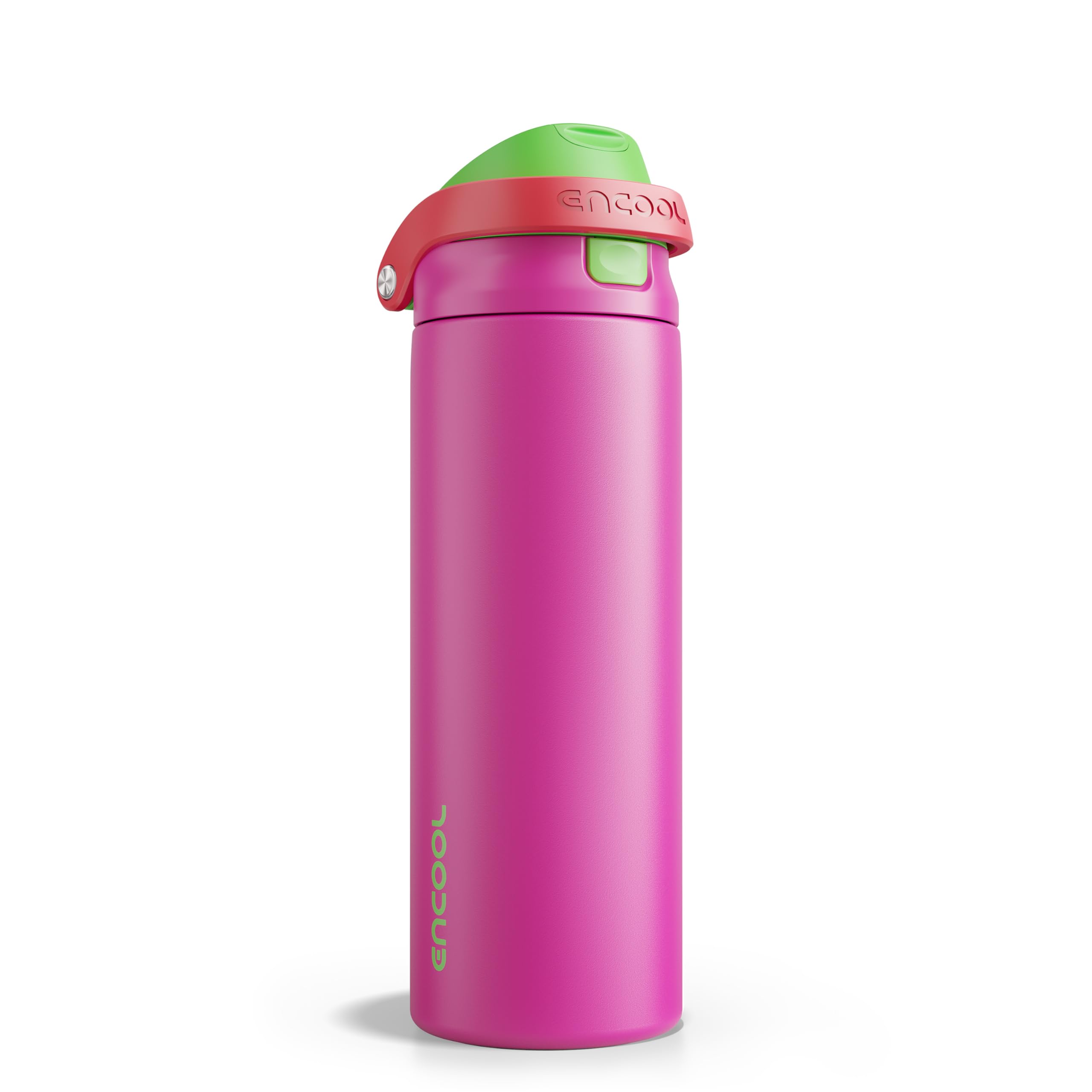 ENCOOL Leakproof Insulated Water Bottle with Straw Dual-Sip Water Bottle Bag-Safe Design for Work, Commute & Gym – Keeps Drinks Cold All Day, 24 oz, Powder Blue