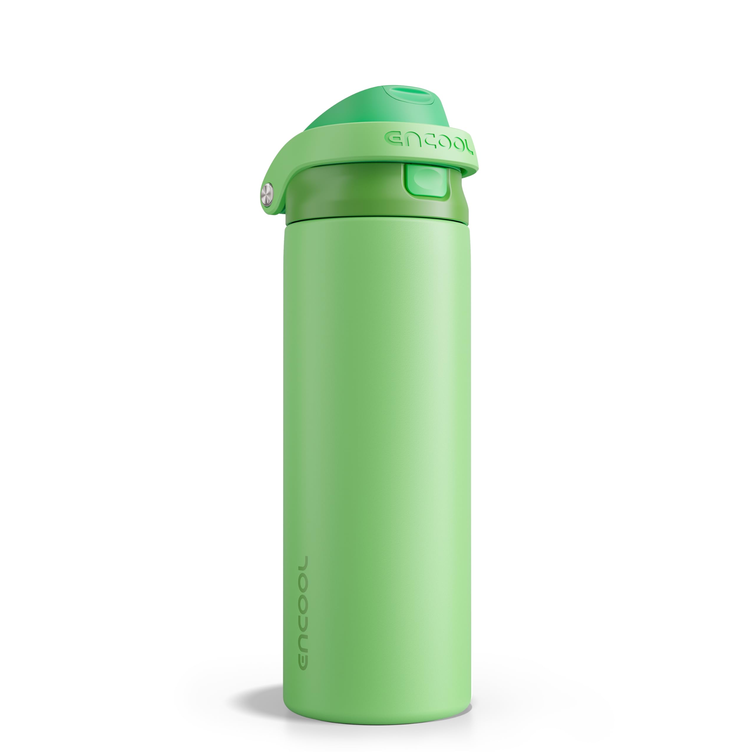 ENCOOL Leakproof Insulated Water Bottle with Straw Dual-Sip Water Bottle Bag-Safe Design for Work, Commute & Gym – Keeps Drinks Cold All Day, 24 oz, Powder Blue