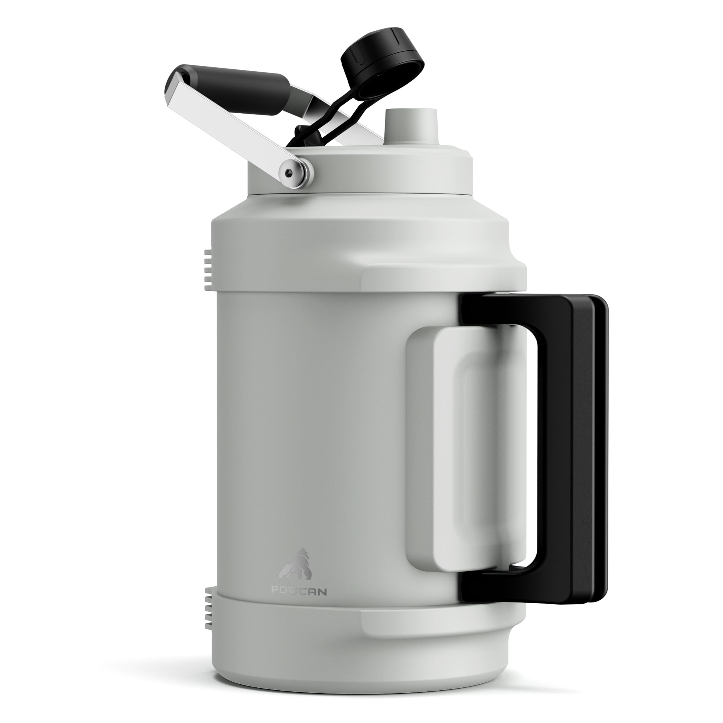 1 Gallon Insulated Water Bottle for Travel: 2-in-1 Straw Spout Lid, Dual Handle, Leakproof, Keep Cold 48H, 128oz Stainless Steel Water Jug for Gym, Biking, Road Trip, Work, Home, Picnic (Midnight)