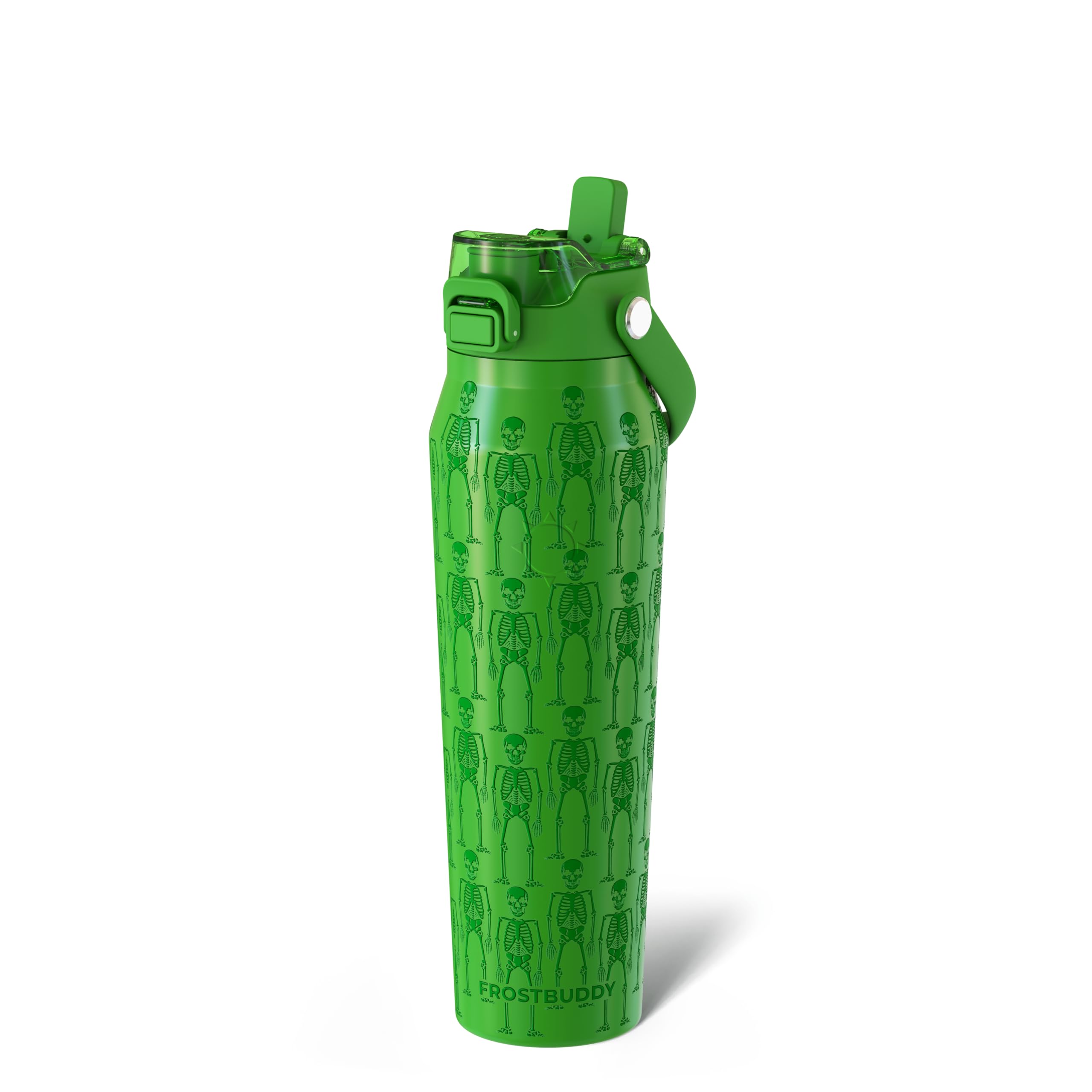 Frost Buddy 16oz Insulated Water Bottle with Straw & Chug Lid | Leak-Proof Stainless Steel | 24-Hours Cold | Sweat-Proof, Cup Holder Friendly | Ideal for Gym, Travel, Sports & Everyday Hydration
