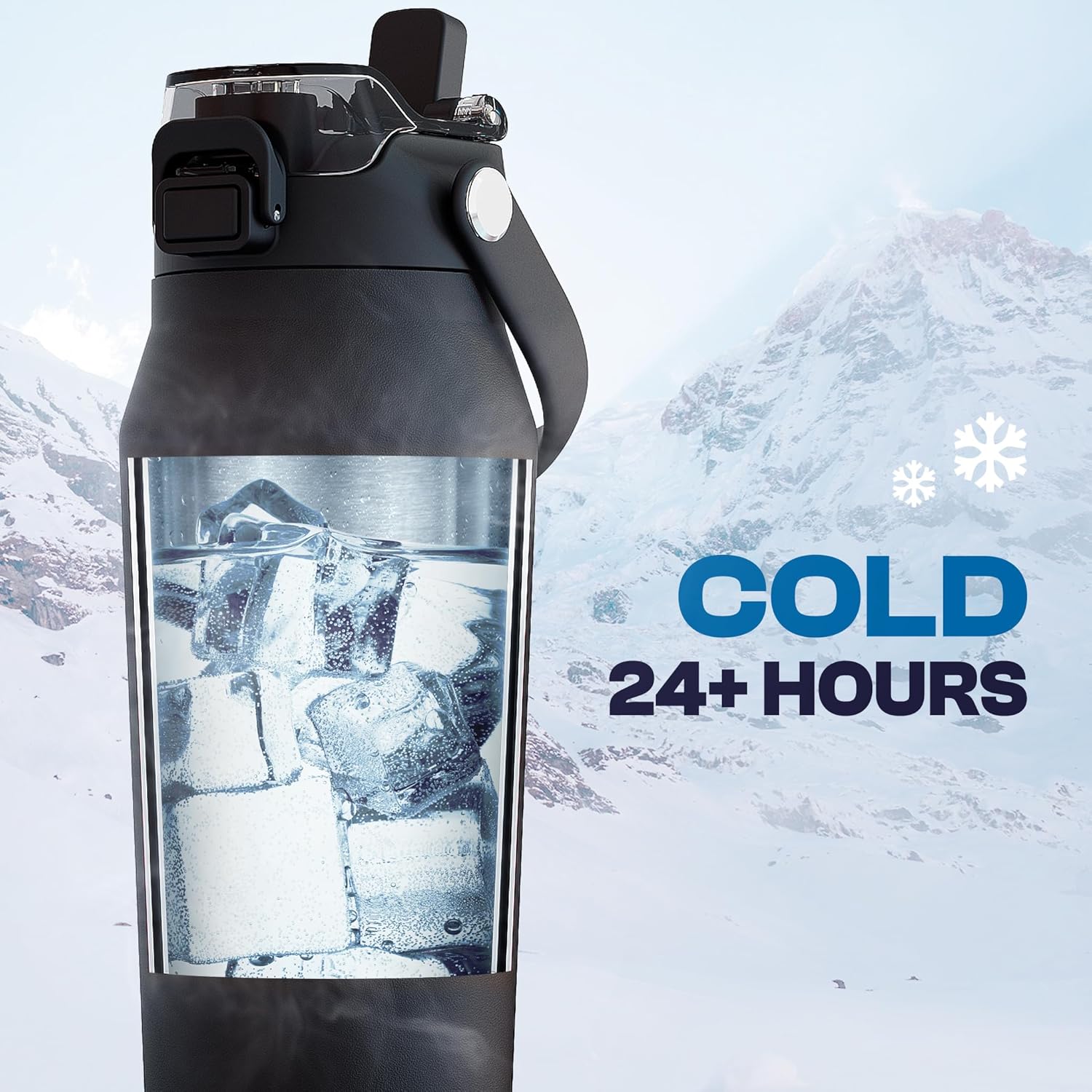 Frost Buddy 16oz Insulated Water Bottle with Straw & Chug Lid | Leak-Proof Stainless Steel | 24-Hours Cold | Sweat-Proof, Cup Holder Friendly | Ideal for Gym, Travel, Sports & Everyday Hydration